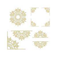 Mandala Wedding Ornament Gold Design vector