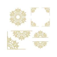 mandala Boda ornamento oro diseño vector