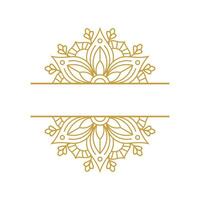 Mandala Wedding Ornament Gold Design vector