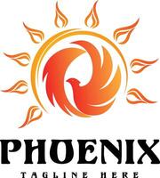 Phoenix logo design icon vector