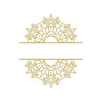 Mandala Wedding Ornament Gold Design vector