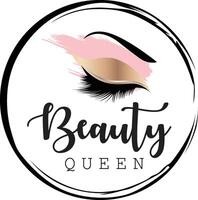 Beauty cosmetics logo design for eye lashes icon vector