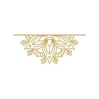 Mandala Wedding Ornament Gold Design vector