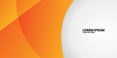 naranja y blanco resumen formas con un degradado en un blanco antecedentes. vector