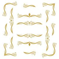 Border Ornament Design Element Gold vector
