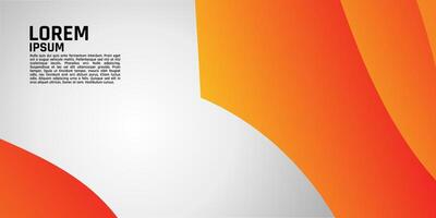 Orange and white gradient geometric shapes vector