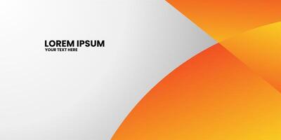 Orange and white gradient geometric shapes vector