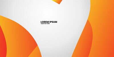 Orange and white gradient geometric shapes vector