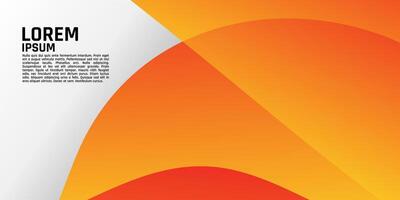 Orange and yellow gradient abstract shapes with a white background. vector