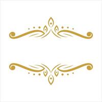 frontera ornamento diseño elemento oro vector