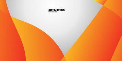 Orange and white abstract shapes with a gradient on a white background. vector