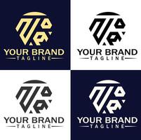 luxury 3 letter logo design,NOA, vector