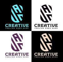 Unique 3 letter logo design,UAC, vector