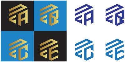 lujo 3 letra logo diseño, nca, ncb, ncc, ncd, vector