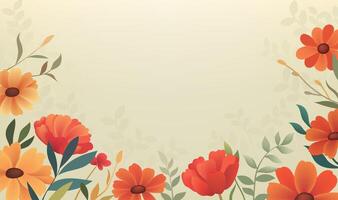 un floral antecedentes con un floral modelo y un sitio para texto vector