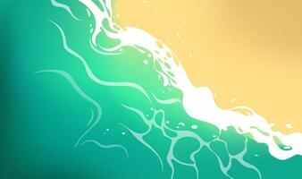 A colorful wave picture with sand and waves vector