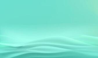 Green and blue wave background vector