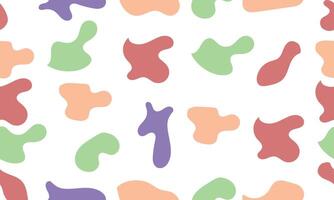 Organic amoeba blob shape abstract colorful illustration isolated on white background. Set of irregular round blot form graphic element. doodle drops collection. Contemporary banner vector
