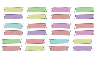 Flat linear promotion ribbon banner, scroll, price tag, sticker, badge, poster. illustration vector
