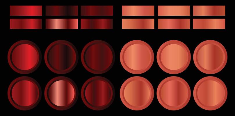 Metal gradient. Color set. Metallic collection. Gold, silver, pearl, bronze palette. Color collection. Steel, iron, aluminium, tin. Holographic background. Chrome texture. Chromium polish effect.
