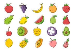 Hand Drawn Fresh Fruit Element Set vector