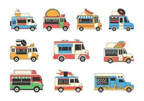 Food Truck Illustration Element Set vector