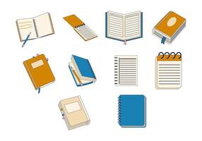 Read Notebook Illustration Element Set vector