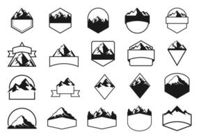 Mountain Adventure Logo Element Set vector