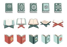 Read Quran Illustration Element Set vector