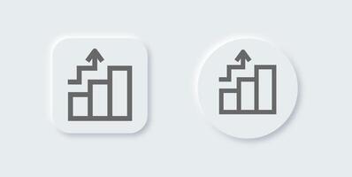 Leader board line icon in neomorphic design style. Competition signs illustration. vector