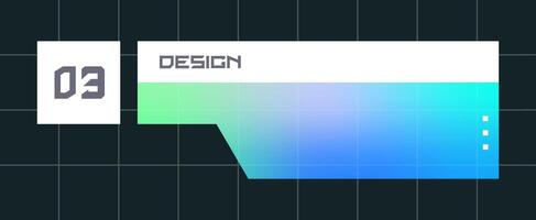 Futuristic element illustration. Colorful lower third overlay. vector