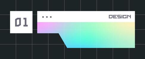 Futuristic element illustration. Colorful lower third overlay. vector