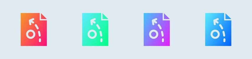 Strategy solid icon in gradient colors. Plan signs illustration. vector