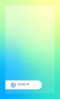 Vertical story template in gradient colors. Social media frame illustration. vector