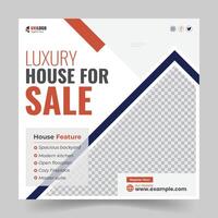 Real estate house sale social media post or square web banner. Business social media post. vector