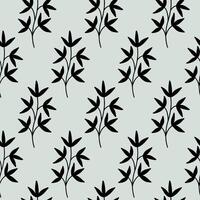 Minimalistic botanical seamless pattern. hand-drawn illustration in doodle style. Perfect for decorations, wallpaper, wrapping paper, fabric. Floral background. vector