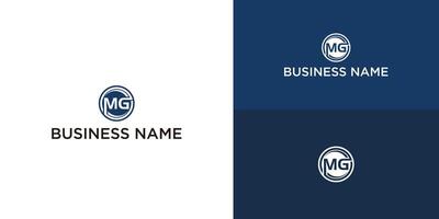 Flat design M and G monogram logo vector