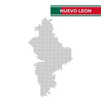 Dotted map of the State of Nuevo Leon in Mexico vector