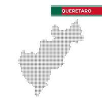 Dotted map of the State of Queretaro in Mexico vector