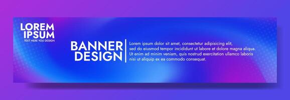 Sophisticated abstract mesh blur banner captivating with its harmonious purple and blue gradient wave vector