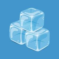 Ice cubes realistic 3d stack vector