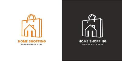 compras bolso Tienda regalo comprar Al por menor rebaja hogar casa edificio arquitectura sencillo logo diseño gratis svg vector