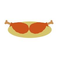 fried chicken icon vector