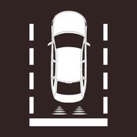 Car parking sensor signal icon vector