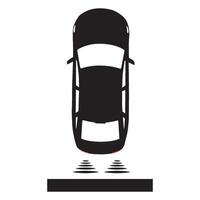 Car parking sensor signal icon vector