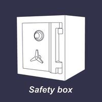 Safety box for cash and documents icon vector