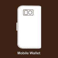 Mobile Wallet icon vector