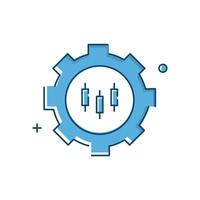 Automated Trading System AI Driven Trading System Icon Design vector