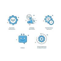 Applications AI Driven Generative Solutions Icon Design vector