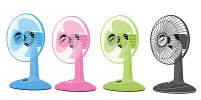 table fan . wind blowing equipment. flat in cartoon style isolated on white background. vector
